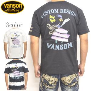 バンソン VANSON ルーニーテューンズ LTV-2206 半袖Tシャツ 天竺半袖TEE ロードランナー バイカー メンズ トップス
