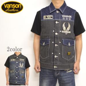 VANSON（バンソン） フライングスター刺繍 ウォバッシュストライプ