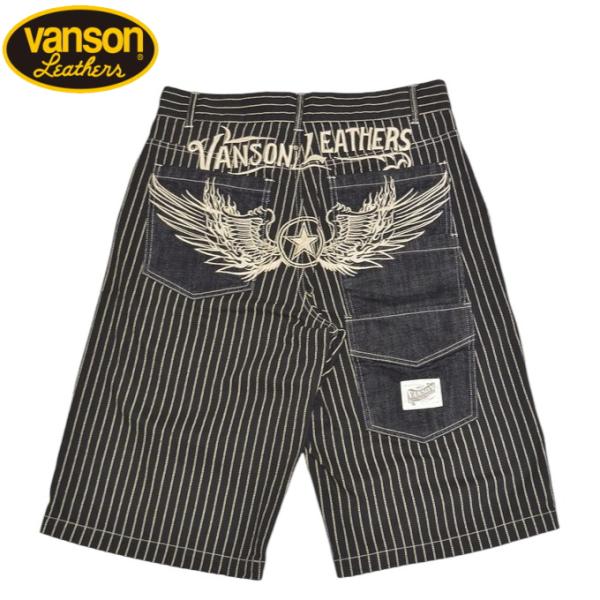 バンソン VANSON SP-B-35 ハーフパンツ 3/4丈3連ポケットデニムパンツ ウォバッシュ...