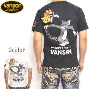 バンソン VANSON TOM and JERRY TJV-2219 半袖Ｔシャツ ベア天竺半袖TEE トム＆ジェリー トップス メンズ｜americanbass