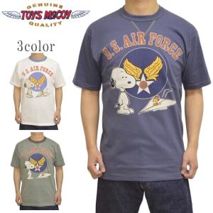 トイズマッコイ TOYS McCOY TMC2424 半袖Ｔシャツ スヌーピー SNOOPY TEE U.S.AIR FORCE WING & STAR メンズ トップス｜americanbass