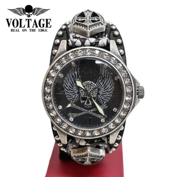 ヴォルテージ VOLTAGE 腕時計 VO-030AS-02B ウイングスカル WING SKULL...