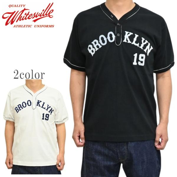 ホワイツビル WHITESVILLE WV79687 半袖Tシャツ ヘンリーネック T BROOKL...