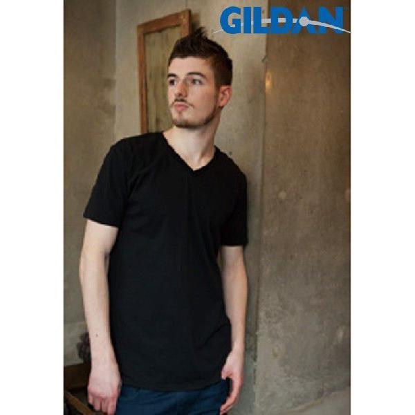 Vネック Tシャツ ギルダン メンズ カラー GILDAN Softstyle 4.5 oz Sho...