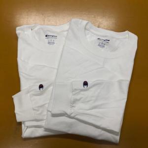 アウトレット不良品！白 長袖Tシャツ 2枚セット福袋 Champion（白 WHITE）5.2oz. チャンピオン メンズ SからXLサイズまで　#CC8C