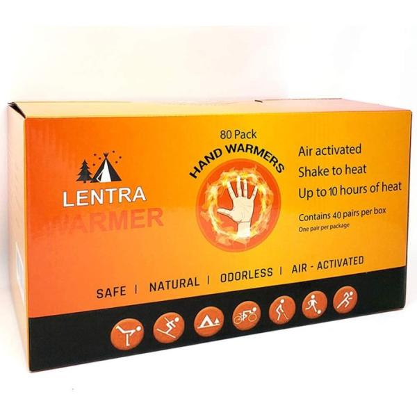 【並行輸入品】ホットハンドウォーマー Lentra 80個入り