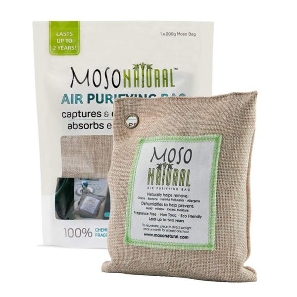モソナチュラル MosoNatural 空気清浄バッグ 200g 99.9％ 消臭 最高級 竹炭使用...