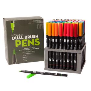 【並行輸入品】Tombow Dual Brush Marker 96pc Set W Desk Stand- 品