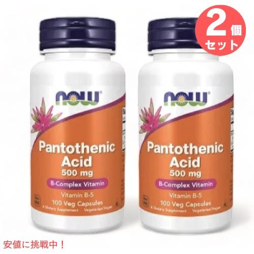 【並行輸入品】【2本セット】NOW　Pantothenic Acid 500 mg 100 Caps...