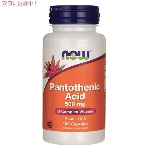 NOW　Pantothenic Acid 500 mg 100 Caps #0486　ナウ　パントテ...