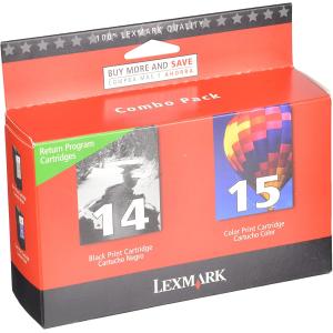 Lexmark #14 & #15 ブラック&カラー プリントカートリッジ (18C2239)｜americankitchen