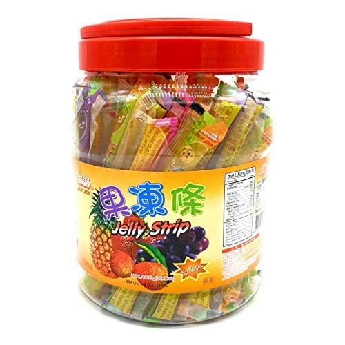 【並行輸入品】Jin Jin Fruit Jelly Filled Strip Straws Can...