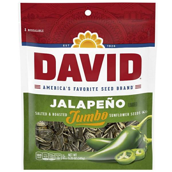 DAVID ひまわりの種 ジャンボサイズ ハラペーニョ味 149g David Seeds Jumb...