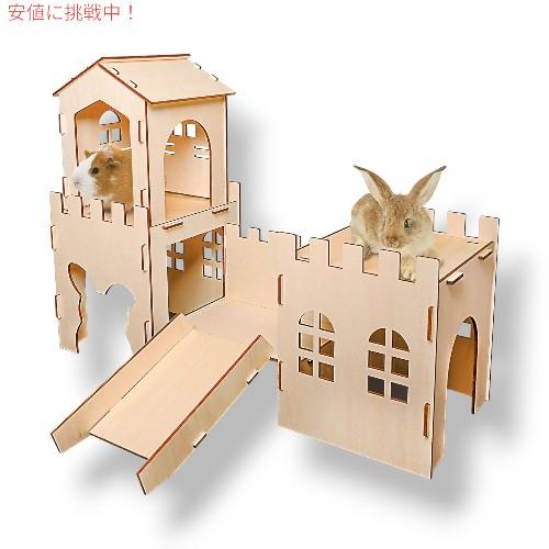 【並行輸入品】エクストラ ラージ ウッデン ラビット キャッスル by NICERINC PET /...