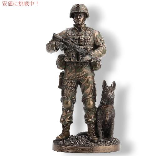 VERONESE 米陸軍兵士と犬の像名誉 コミットメントフィギュア US Army Soldier ...