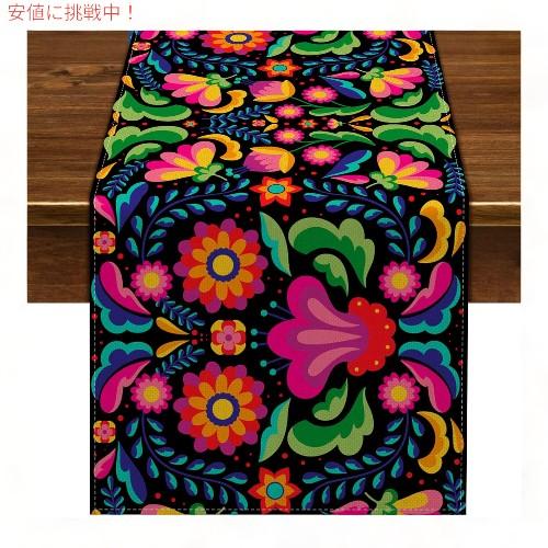 【並行輸入品】メキシカンフエスタテーブルランナー メキシコ ホームダイニングルーム キッチンテーブル...