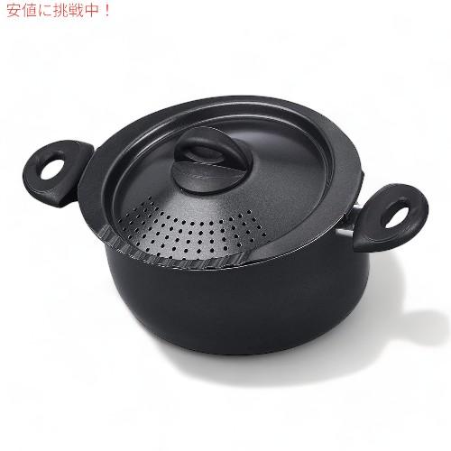 【並行輸入品】ビアレッティ パスタポット 5.5QT（4.73リットル）ブラック 7265 Bial...