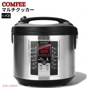 COMFEE マルチクッカー 5.2クオート 12種類の調理プログラム マルチ炊飯器 スロークッカー COMFEE Multi Cooker｜americankitchen
