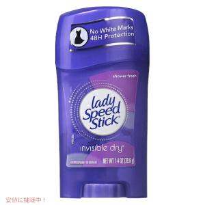 【送料無料・12個セット】Lady Speed Stick スティックデオドラント インビジブルドライ シャワーフレッシュの香り 39.6g(1.4oz) レディスピードスティック