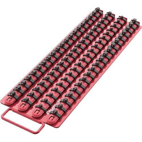 【並行輸入品】Olsa Tools ポータブルソケットオーガナイザートレイ レッドレール ブラックク...