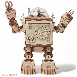【並行輸入品】ROKR スチームパンク オルゴール 3Dパズル 木製パズル ロボットモデルキット オルフェウス