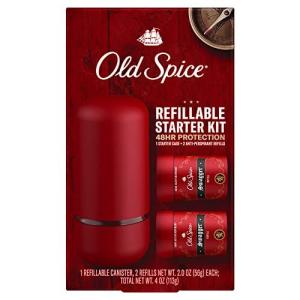 Old Spice Swaggerスターターキット 詰め替え可能なケース1つ 制汗剤デオドラント詰め替え用2つ 各2オンス