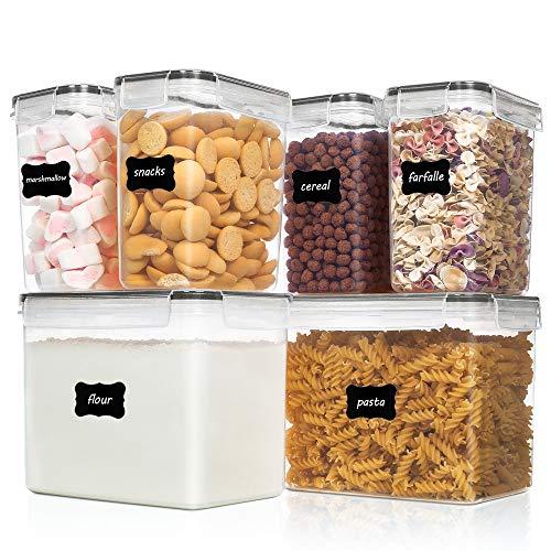 Vtopmart 気密食品保存容器 6ピース - プラスチック BPAフリー キッチン保存容器 食器...