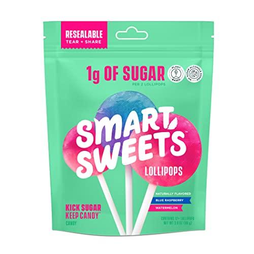 【並行輸入品】SmartSweetsロリポップ、ブルーラズベリー＆スイカ、低糖のハードキャンディー（...