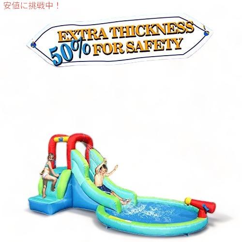 ACTION AIR Inflatable Waterslide 大型プール 家庭用 インフレータブ...