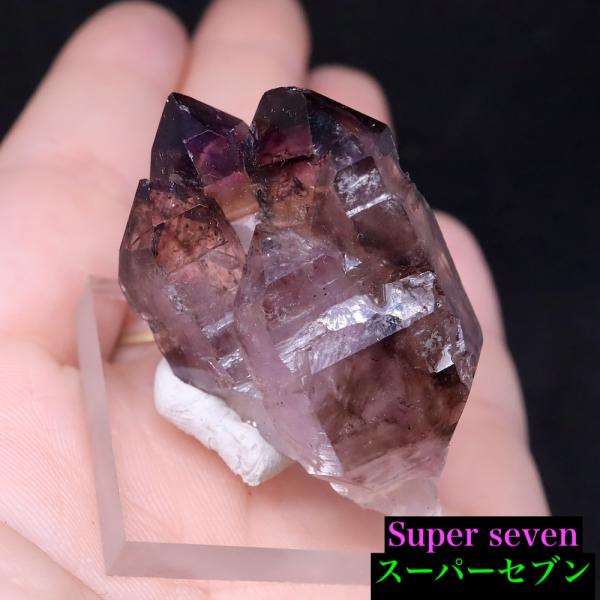 スーパーセブン セプター スモーキー アメジスト紫水晶 21,2g AMT166 鉱物　天然石　原石...
