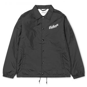 カーハート カーハーツ コーチジャケット ブラック/ホワイト ナイロン ジャケット CARHARTT WIP CARHARTTS COACH JACKET BLACK/WHITE 送料無料｜americanrushstore