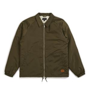 ブリクストン ナイロン コーチジャケット 裏ボア オリーブ ナイロンジャケット メンズ アウター BRIXTON CLAXTON COLLAR SHERPA JACKET OLIVE 送料無料｜americanrushstore