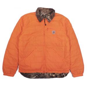 カーハート メンズ リバーシブル フリース ジャケット オレンジ/リアルツリー カモ アウター CARHARTT WOODSVILLE JACKET BLAZE ORANGE 送料無料｜americanrushstore