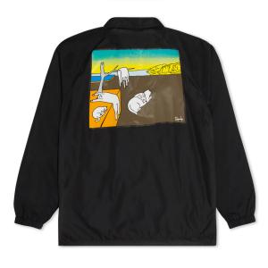 リップンディップ メンズ レディース ナイロン コーチジャケット ブラック ダリ スケボー スケートボード 猫 RIPNDIP NERMALI COACHES JACKET BLACK 送料無料｜americanrushstore