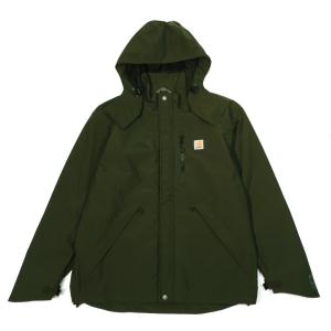 カーハート メンズ アウター レイン ショアライン ジャケット オリーブ 雨具 カッパ CARHARTT SHORELINE JACKET OLIVE STORM DEFENDER J162 送料無料｜americanrushstore