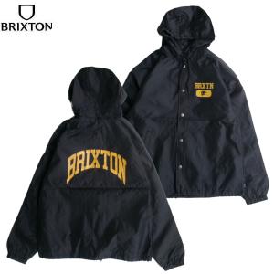 BRIXTON 03223 FORT V HOOD JACKET BLACK ブリクストン ナイロン フード ジャケット フーディー コーチジャケット メンズ アウター ブラック 送料無料
