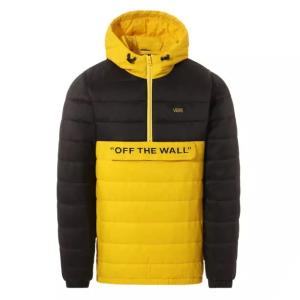 バンズ ナイロンジャケット 中綿 黒 ブラック メンズ VANS CARLON ANOLAK PUFFER JACKET SULPHUR-BLACK VN0A45B1HBO 送料無料｜americanrushstore