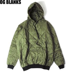 オリジナル ブランクス ミリタリー キルティング プルオーバー パーカ オリーブ メンズ OG BLANKS MILITARY QUILTING HOODIE OLIVE｜americanrushstore