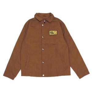 ローカード マガジン ワークジャケット ブラウン メンズ レディース スケート LOWCARD MAGAZINE TROWEL CANVAS JACKET BROWN 送料無料｜americanrushstore