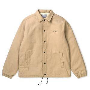 カーハート メンズ キャンバス コーチジャケット ブラウン CARHARTT WIP CANVAS COACH JACKET DUSTY H.BROWN/BLACK(STONE WASHED) I026723 送料無料｜americanrushstore