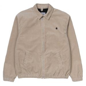 カーハート メンズ アウター コーデュロイ ジャケット ベージュ ブルゾン スイングトップ CARHARTT WIP MADISON JACKET WALL/BLACK RINSED 送料無料｜americanrushstore