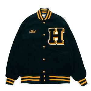 ヒューストン コーデュロイ アワード ジャケット 刺繍 ネイビー メンズ HOUSTON CORDUROY AWARD JACKET NAVY MENS 51317 送料無料｜americanrushstore