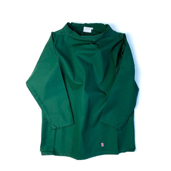 ニューリンスモック フィッシャーマンス モック ラウンドネック メンズ コットンプルオーバー グリー...