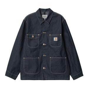 カーハート メンズ オリジナル チョア コート ブルー ワンウォッシュ デニム カバーオール ジャケット CARHARTT WIP OG CHORE COAT BLUE ONE WASH 送料無料｜americanrushstore