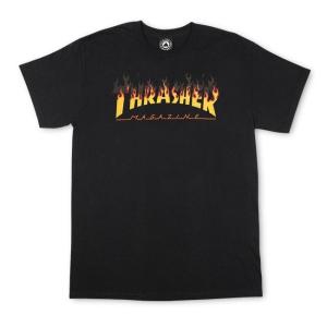 THRASHER スラッシャー マガジン フレイム ロゴ 半袖Tシャツ