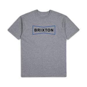 ブリクストン 半袖 Tシャツ ヘザーグレー メンズ レディース スケート サーフ BRIXTON WEDGE II S/S STT HEATHER GREY｜americanrushstore