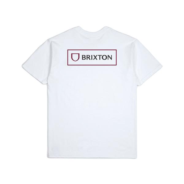 ブリクストン 半袖 Tシャツ ホワイト メンズ スケート サーフ BRIXTON ALPHA BLO...