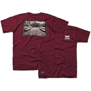 Levis × THRASHER / リーバイス STREETS OF SAN FRANCISCO LIBRARY 半袖Tシャツ BURGUNDY｜americanrushstore