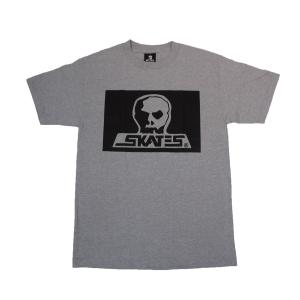 SKULL SKATES / スカルスケーツ BOX LOGO FRONT 半袖 Tシャツ HEATHER GREY｜americanrushstore