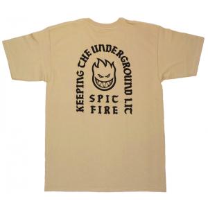 スピットファイヤー メンズ レディース 半袖 Tシャツ サンド/ブラック SPITFIRE STEADY ROCKIN' S/S T-SHIRT SAND/BLACK